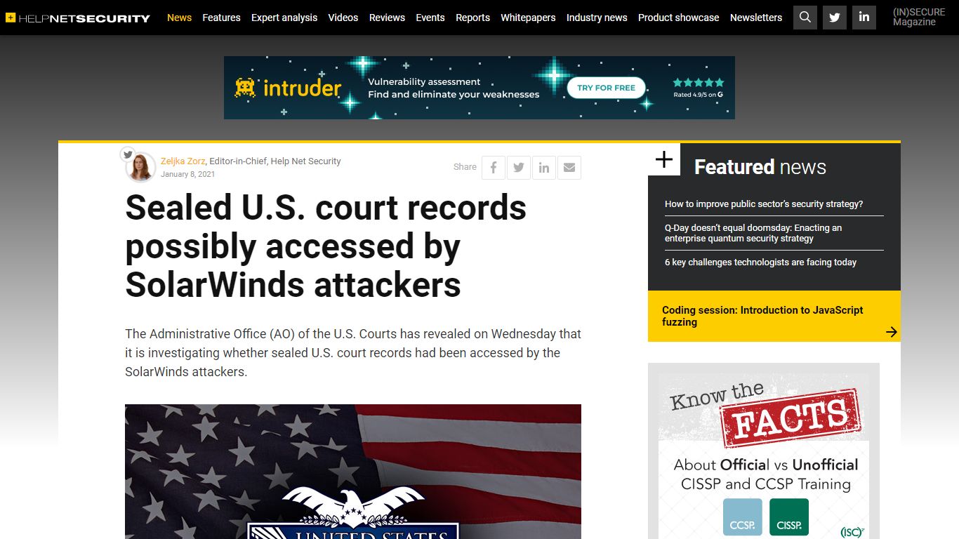 Sealed U.S. court records possibly accessed by SolarWinds attackers ...